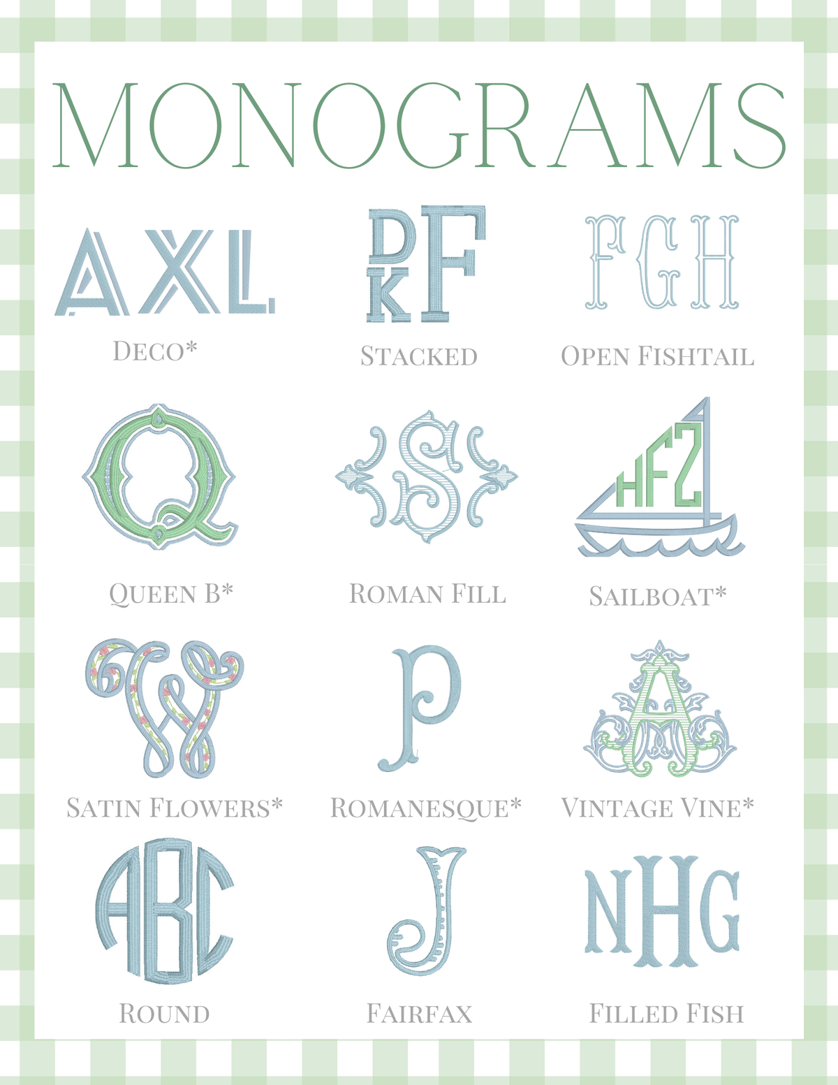 Fonts & Monograms