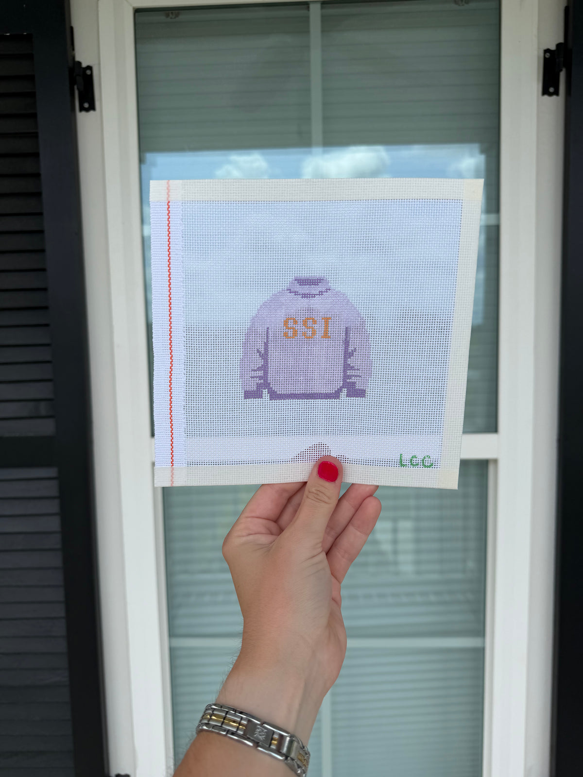 Happy Place Mockneck Needlepoint Canvas (18 Mesh)