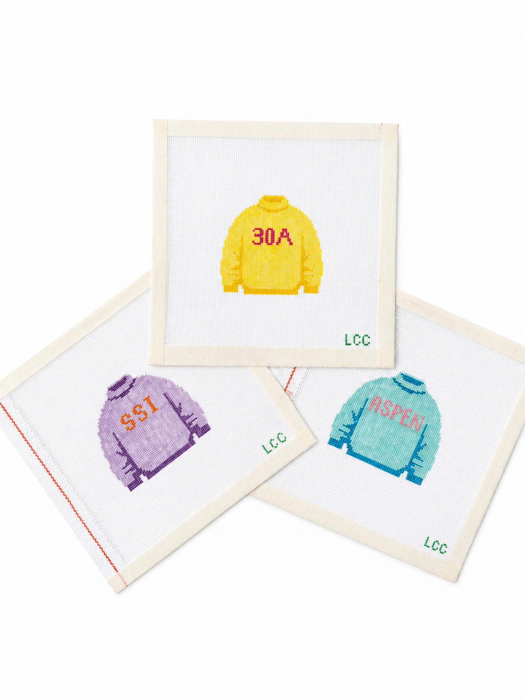 Happy Place Mockneck Needlepoint Canvas (18 Mesh)