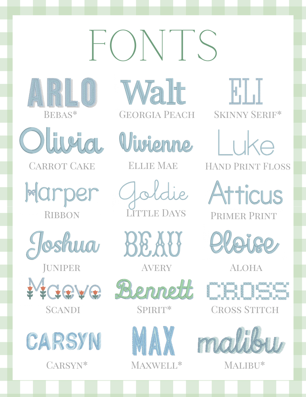 Fonts & Monograms