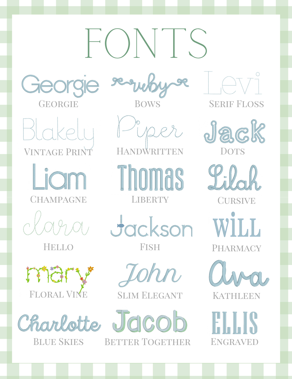 Fonts & Monograms