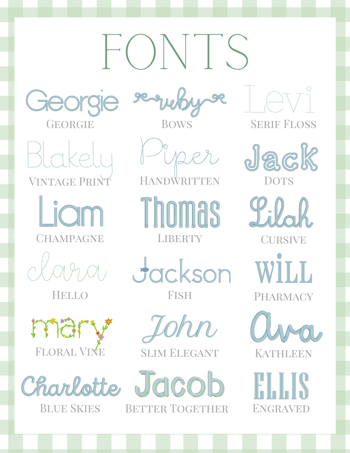 Fonts & Monograms