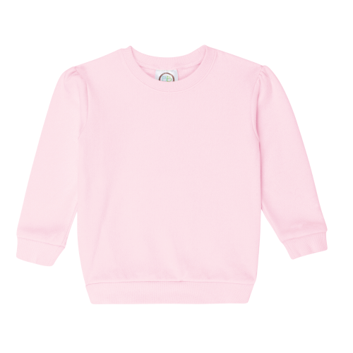 Girls Embroidered Puff Sleeve Sweatshirt